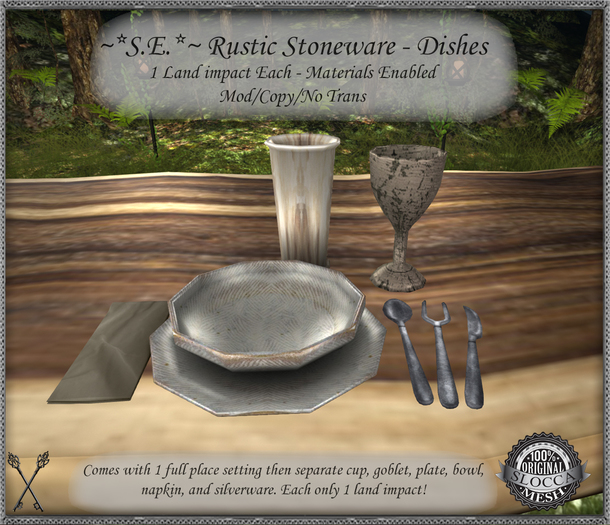 ~*S.E.*~ Rustic Stoneware Dishes