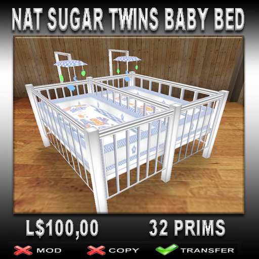 NAT SUGAR TWINS BABY BED