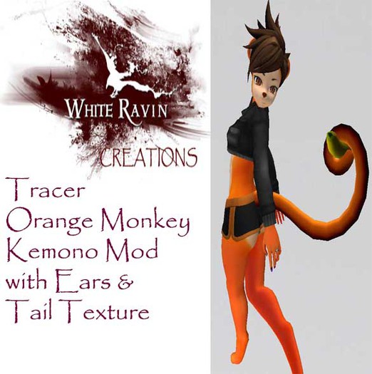 White Ravin Creations - Tracer Monkey Orange Kemono Mod