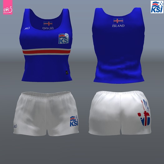 ICELAND - female top + shorts  (MESH) boxed