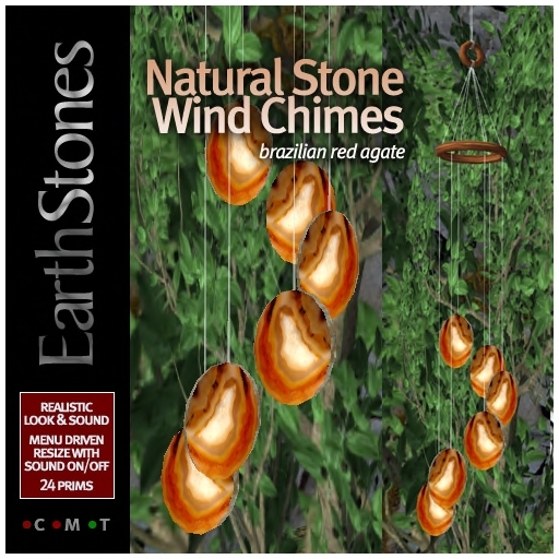 EarthStones WindChimes - Red Agate 