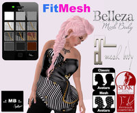 .: MB :. sexy Steampunk Corset Fitmesh  w/ Shades of GreyHUD