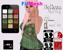 .: MB :. sexy Steampunk Corset Fitmesh  w/ Green - Red HUD