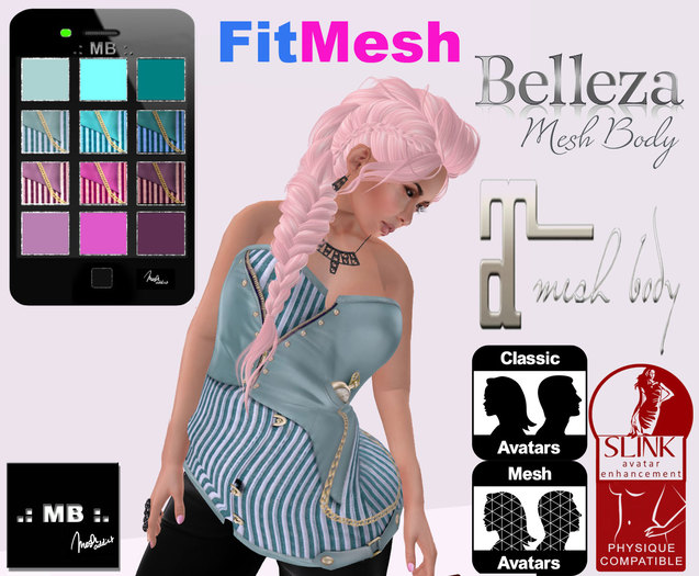.: MB :. sexy Steampunk Corset Fitmesh  w/ Bleu - Plum HUD