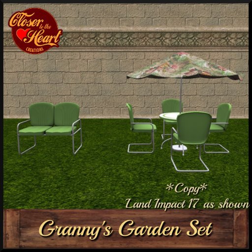 Granny's Garden Outdoor Set***