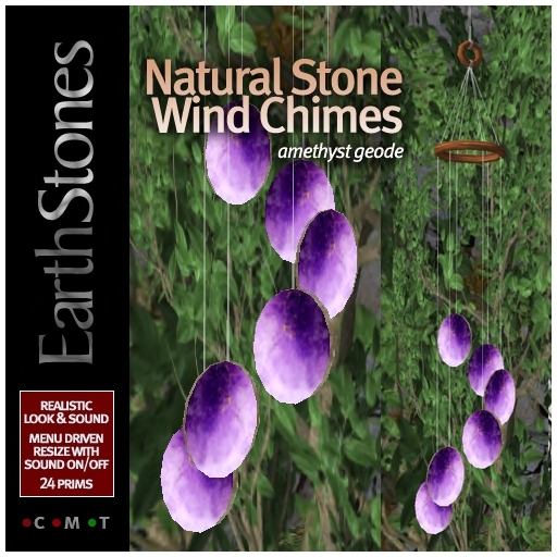 EarthStones WindChimes - Amethyst Geode 