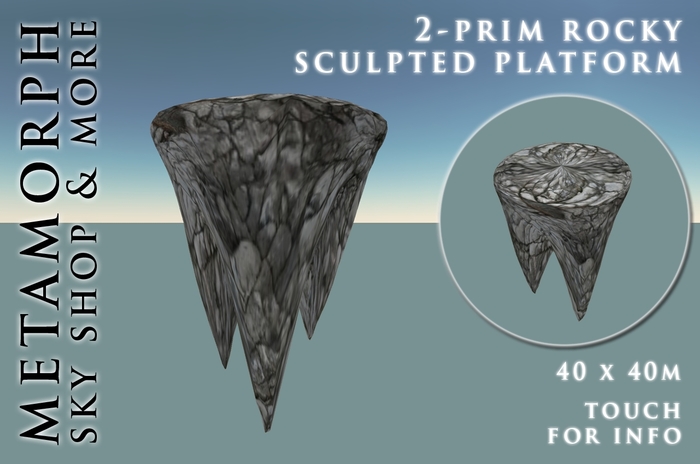 Metamorph 2-Prim Rocky Sculpted Platform 40x40
