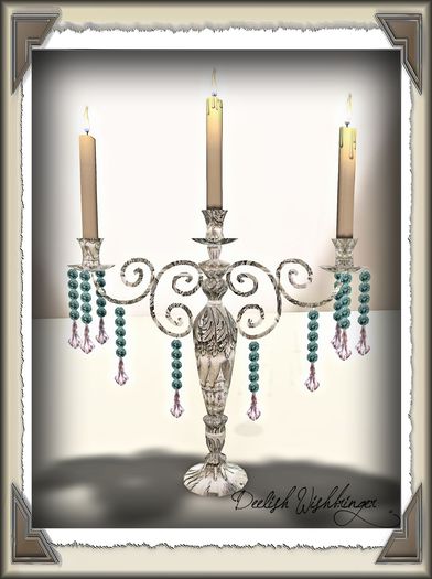 Opulent Sterling Candelabra with Crystal Prisms 