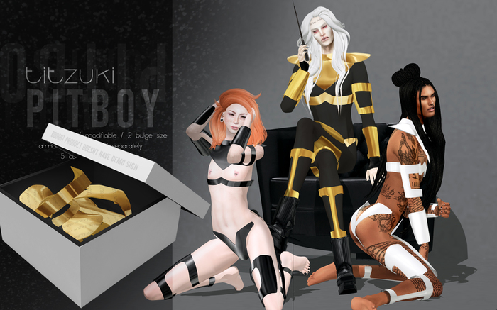 titzuki : pitboy armor+bracers /  gold
