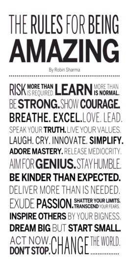{Q-Essentials} Rules For Being Amazing Wall Decal