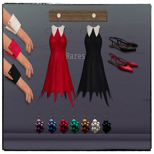 Elysium - Fedya pearl earrings - ruby