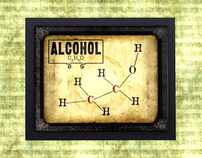 Second Life Marketplace - {Q-Essentials} Alcohol Molecule Frame