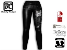[Bathory DGS] Skinny Leather Pants - Angry Cat Black (BELLEZA VENUS, MAITREYA, SLINK, STANDART)