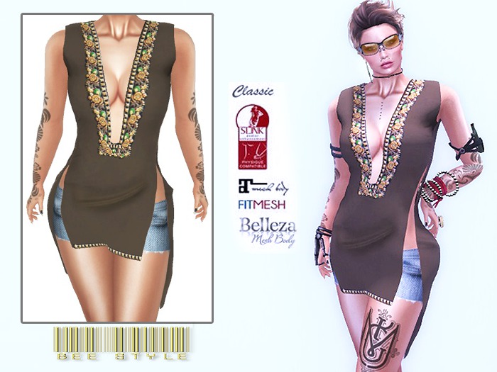 .:Bee:. Brown Slit Tunic *ADD TO UNPACK