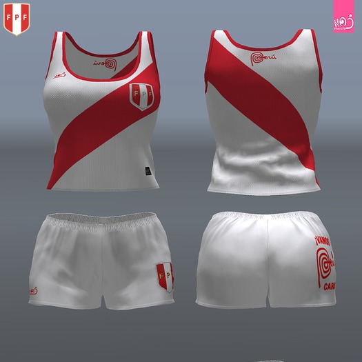 PERU - female top + shorts  (MESH) boxed
