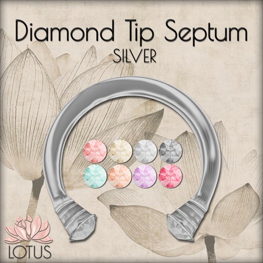 LOTUS. Diamond Tip Septum - Silver BOX (wear)