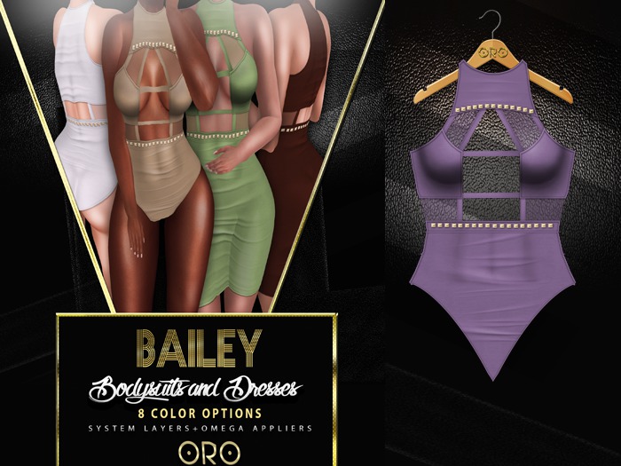 .ORO. Bailey Bodysuit - Lavendar -Shopping Hud (WEAR)
