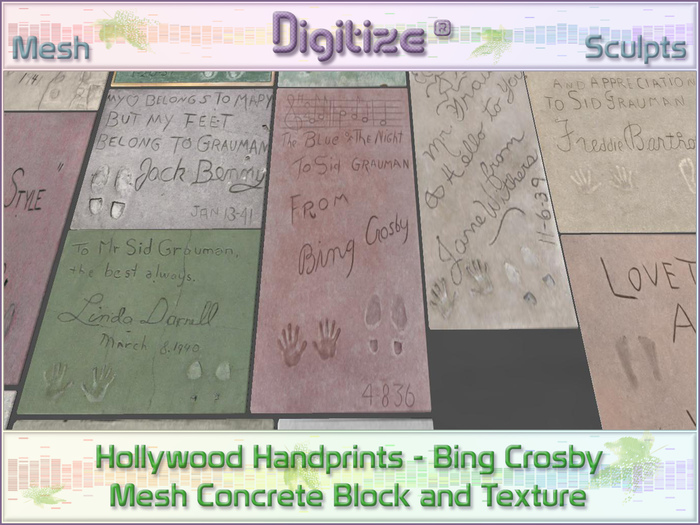 Digitize Hollywood Handprints - Bing Crosby