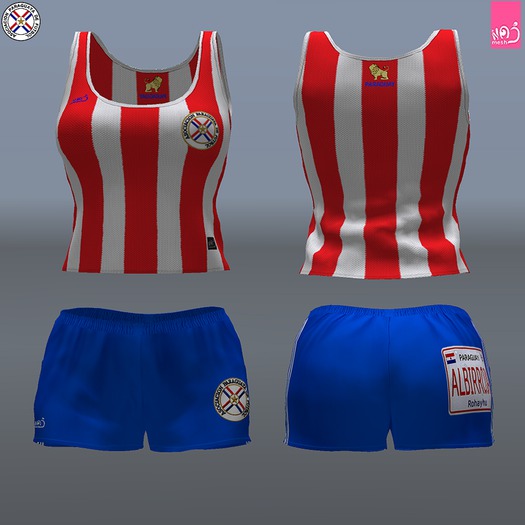 PARAGUAY - female top + shorts  (MESH) boxed