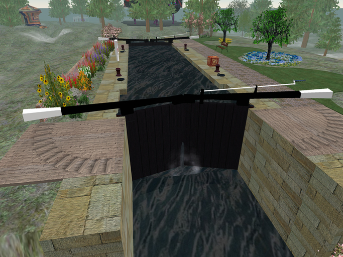 English Canal lock for narrowboat