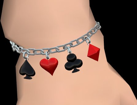 Sculptie Card Suits Charm Bracelet (color)