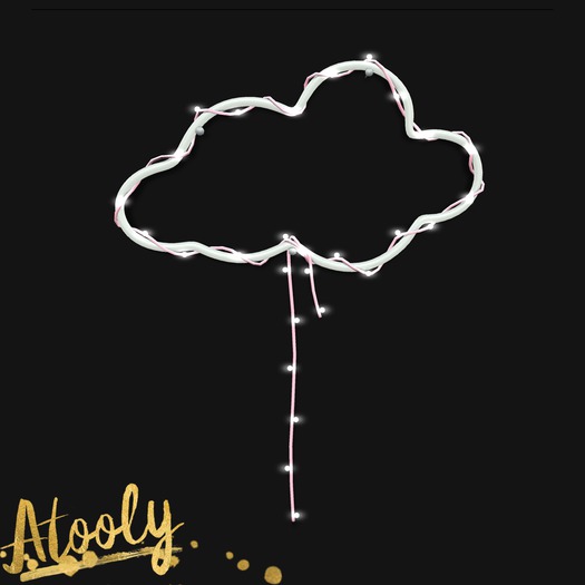 [atooly.home] white cloud w/ wrapped lights .wear me.