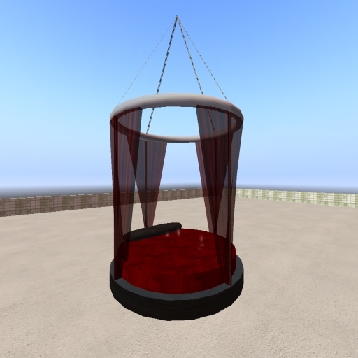Rock's Black & Red Round Chained Cuddle Bed