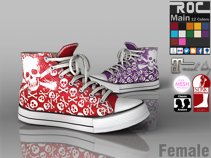 ::ROC:: Canvas Sneaker! High-Skull (FEMALE)