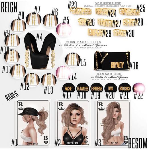 REIGN.- MAAIKE HEELS (RACHET) FATPACK #11