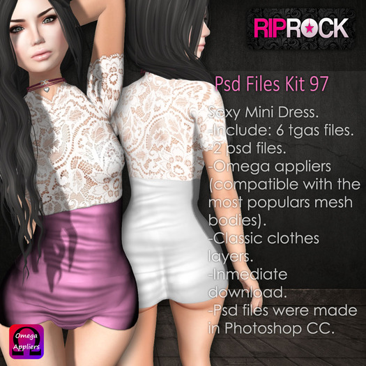 RipRock - Kit 97, Mini Dress, Omega Applier, psd, tga, full perms