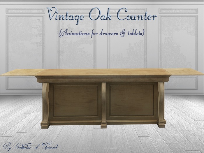 *CdT* Vintage Oak counter
