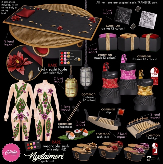 Astralia - Nyotaimori Body Sushi Stool (pink)