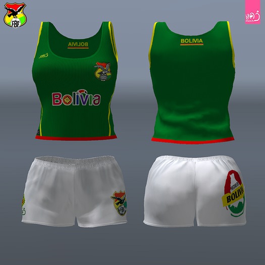 BOLIVIA - female top + shorts  (MESH) boxed
