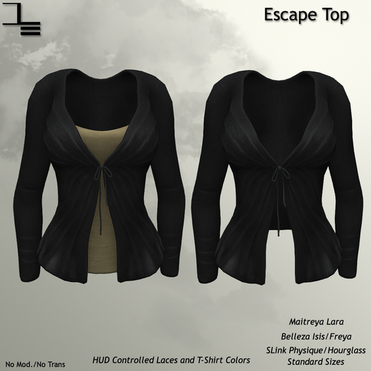 DE Designs - Escape Top - Black