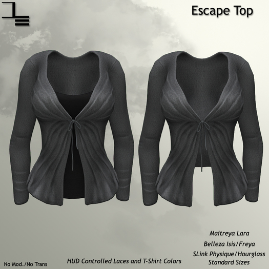 DE Designs - Escape Top - Grey
