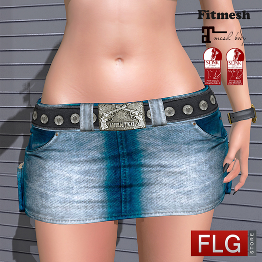 :: FLG Denim Skirt 1 +  HUD 10 Models ::