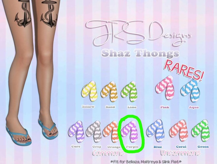 Shaz Thongs Common Purple