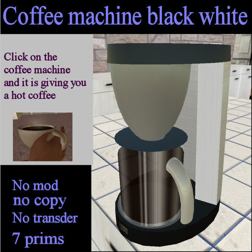Coffemachine blach white