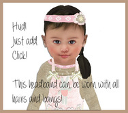 Pat A Kake Bun Jump Pink Headband