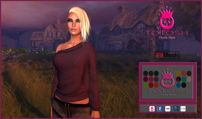 TOTOSH Off Shoulder Sweater [FAT PACK] DEMO