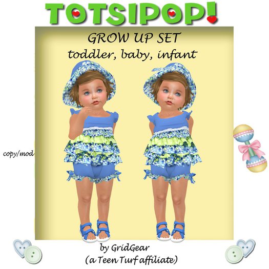 TOTSIPOP! Set of Three Cotton Layered  Romper