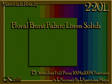 !Kushi! FloralBurstLINEN Textures -WEAR TO UNPACK