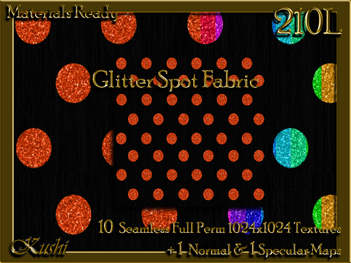 !Kushi! GlitterSpot Textures -WEAR TO UNPACK