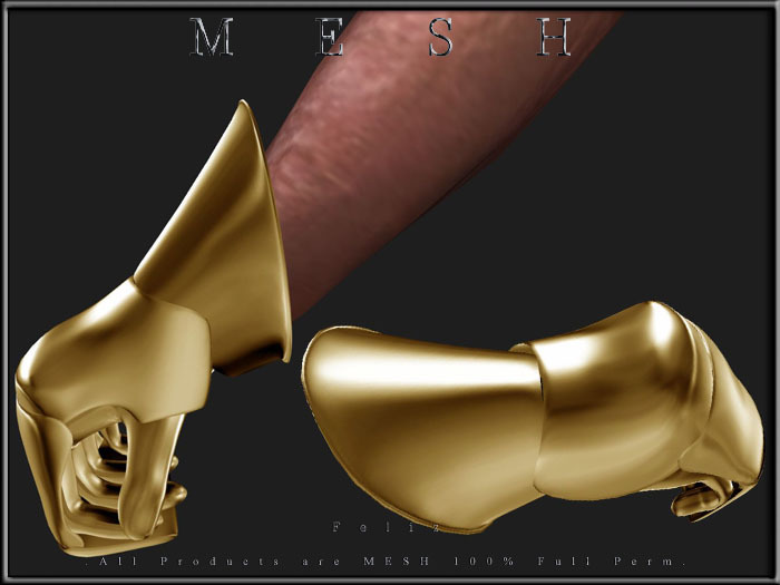 Medieval gauntlet gloves - Right and Left - MESH FULL PERM