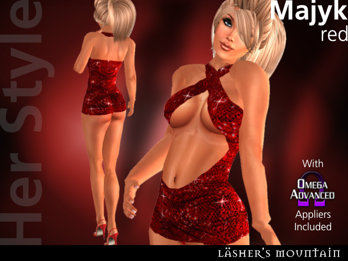 vermelho Majyk - Ultra Sexy sequin boates mini vestido - com aplicadores Omega