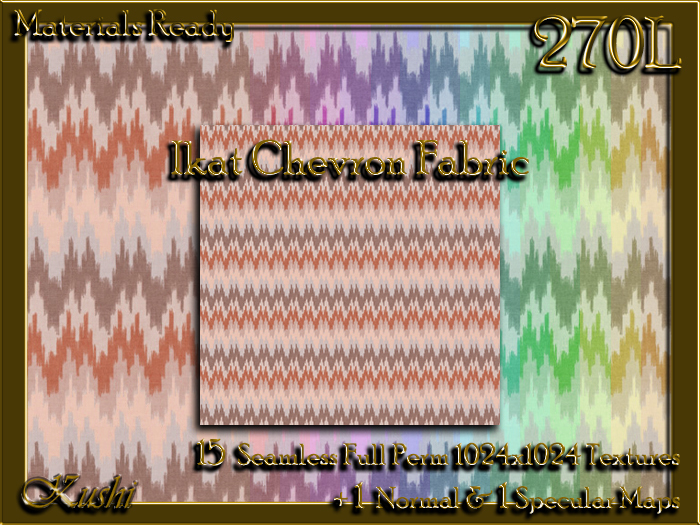 Ikat Chevron Fabric Seamless Textures 