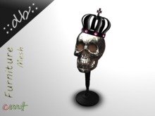 ::db:: Dead King Decor Black Crown w pink Gemstones