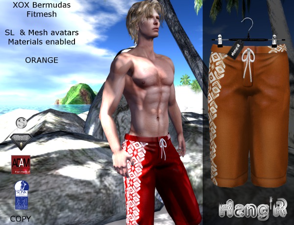 [Hang'R] XOX Bermudas (orange)