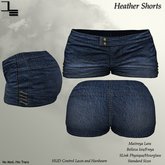 DE Designs - Heather Shorts - Jean Blue