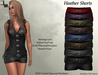 De designs heather leather shorts